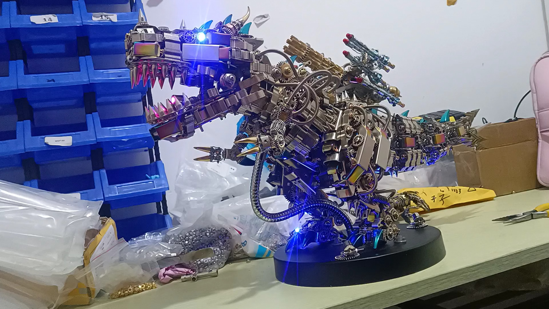 匠拼机甲机械暴龙全金属组装机械螺丝高难度diy拼装模型摆件礼物