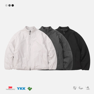 3M新雪丽面料KL120G石墨烯内衬轻量化防泼短宽保暖棉服外套秋冬男