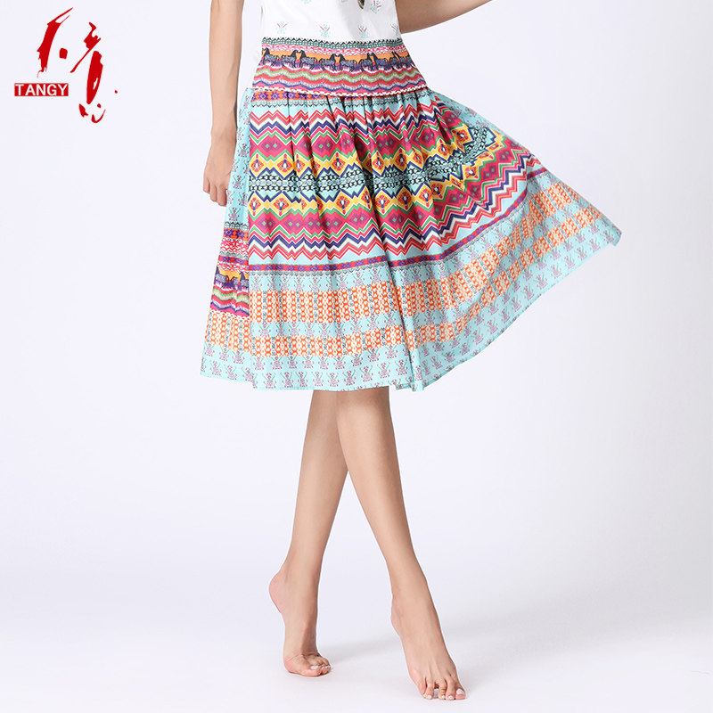 TANGY/ Providence summer New products Market Same item Ethnic style printing Mosaic skirt A word skirtin the Women's clothing/Boutique , Skirts  category - from Buy2taobao.com to provide professional Taobao agent buy service