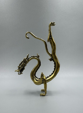 仿古黄铜赤金唐龙客厅桌面摆件创意家居装饰工艺品摆件