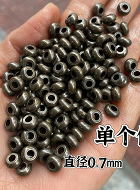 复古藏式天铁文玩手串项链散珠隔片隔珠圆珠DIY文艺式配件单个价