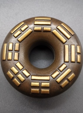 仿古铜虎撑手摇铃虎撑铃串铃民间乡医郎中八卦黄铜药铃铜挂件包邮