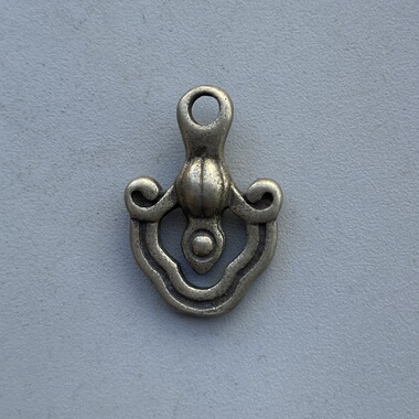 复古款式 白铜做旧金刚杵莲花托背云菩提子配件文玩手串饰品