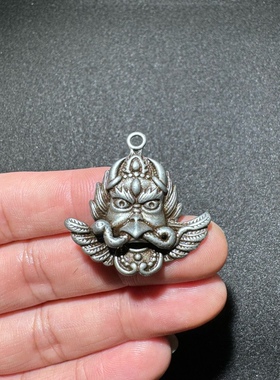 仿古铜器天铁小号密宗佛小摆件大鹏鸟护法小挂件钥匙铜器法器