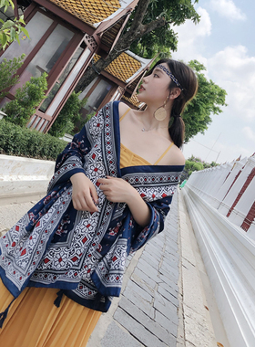 尼泊尔西藏旅游夏秋度假大象围巾