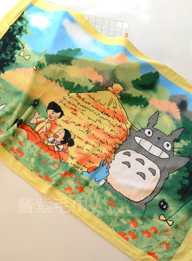 日式 全棉印花卡通浴巾 可爱龙猫动漫洗澡巾吸水柔软