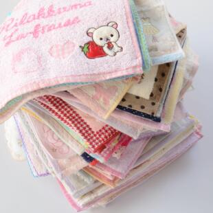 孤品 25cm日单小手巾 出口日本刺绣方巾全棉手帕卡通可爱25