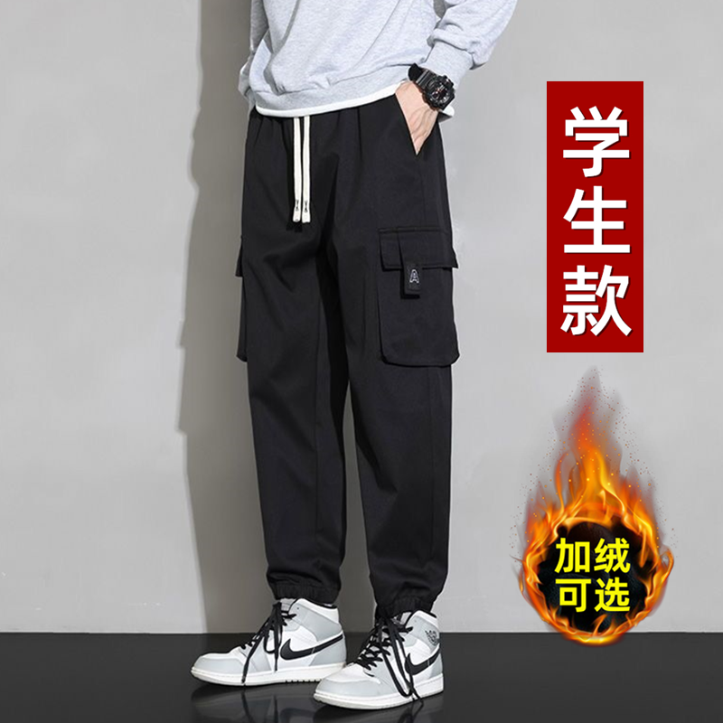秋季13青少年休闲裤男孩14岁大童15初中高中学生12秋冬运动工装裤