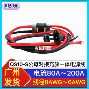 QS10-S公头分流线母头充放电瓶线两轮三轮房车叉车大功率电源线T