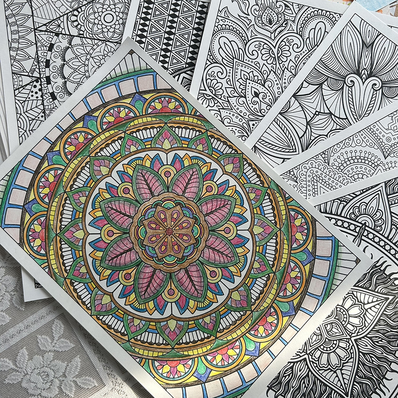 手绘减压涂鸦diy能量画