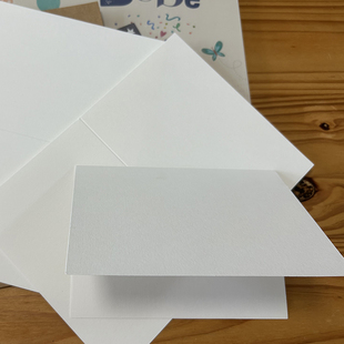 空白DIY对折贺卡厚卡纸卡片可自行绘画创作 大尺寸创意贺卡送信封