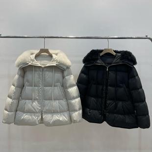 带点俏皮可爱 玉绒绒大毛领奢华气质羽绒服 90鹅绒服24高端冬装女