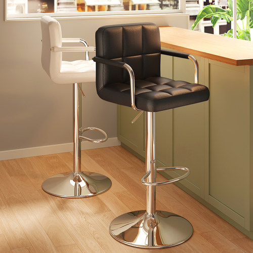 吧台椅高脚凳久坐不累高脚椅升降凳子轻奢高级感靠背椅子酒吧椅