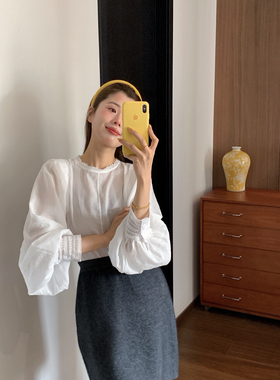 Vaoom-26年早春白月光穿搭韩系苎麻立领叠穿温柔风小衫K1858