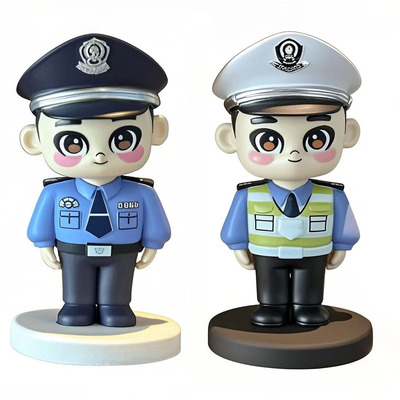 车载模型装饰品警察公仔玩偶摆件