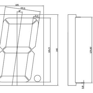 5英寸单位一位数码管高亮红光共阴/共阳50102AS/50102BS 50012CD