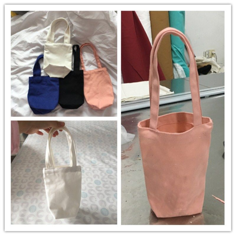 奶茶袋 饮料杯提袋 手工杯套 帆布袋 手摇杯杯套 奶茶小兜兜 可印
