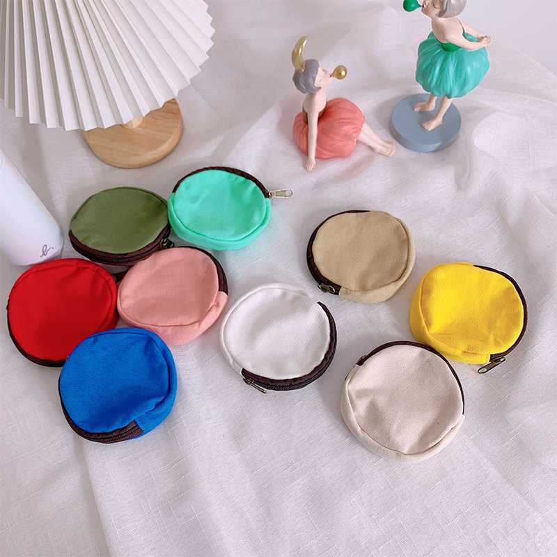 帆布零钱包女小迷你可爱圆形卡包钱包一体2025新款简约学生硬币包,箱包皮具/热销女包/男包,钱包,淘宝优惠券,粉丝福利购,淘宝优惠卷