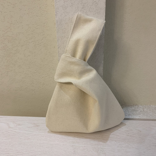 复古套结纯白女包日系手拎袋