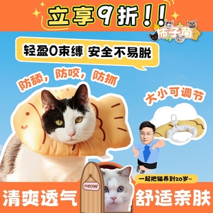 纯棉伊丽莎白圈 脖圈 宠物猫术后项圈 猫咪绝育头套 柿子菌