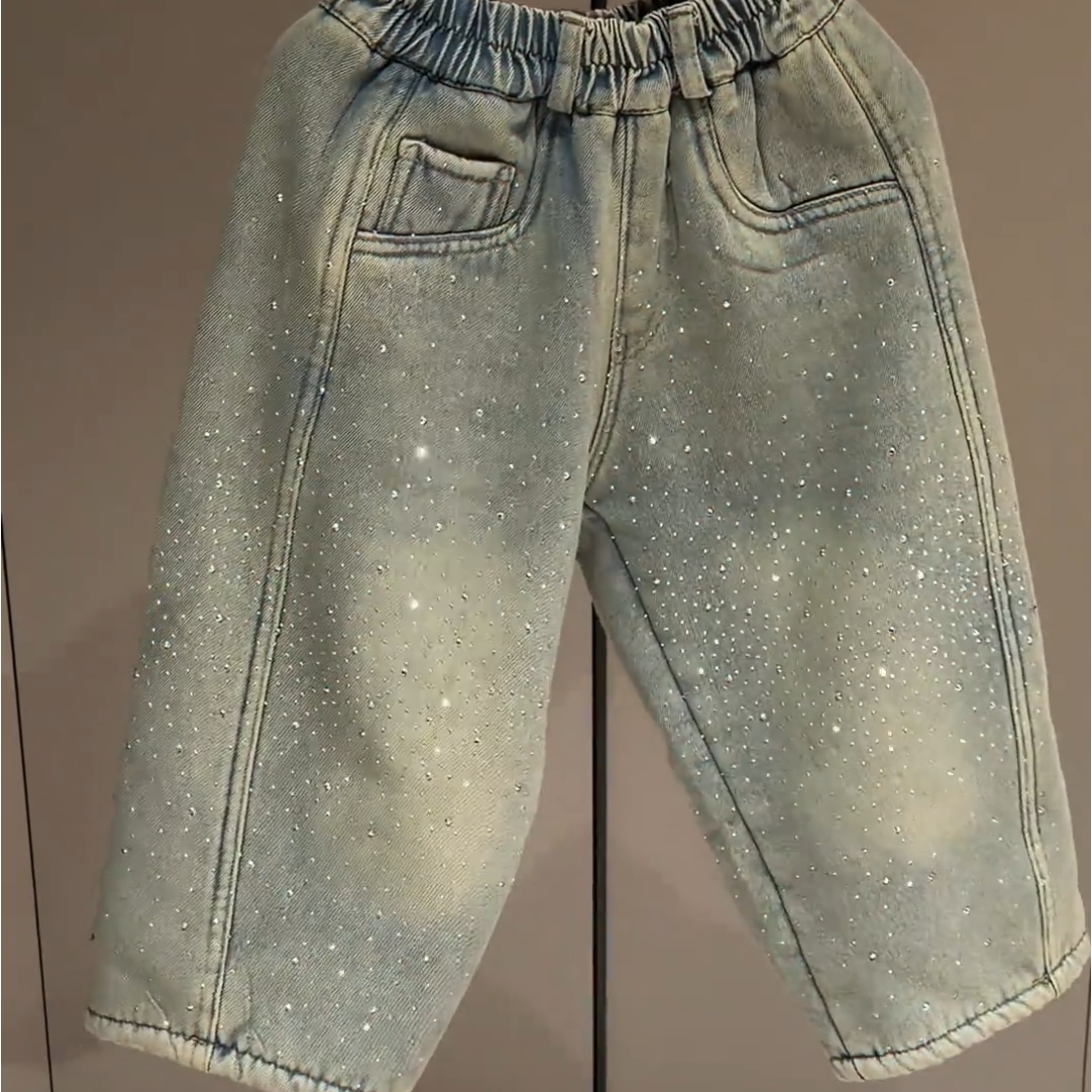 新年款男女童时尚加绒加厚满钻爆闪牛仔裤2026冬新款中小童长裤,童装/婴儿装/亲子装,儿童牛仔裤,淘宝优惠券,粉丝福利购,淘宝优惠卷