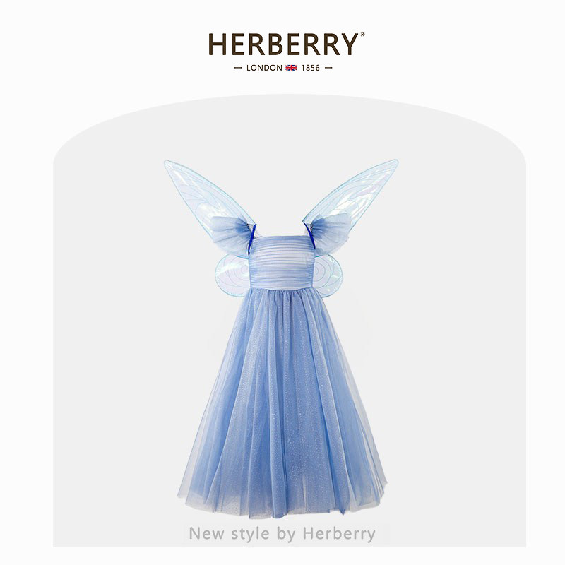 赫柏莉HERBERRY女童艾莎连衣裙夏季新款高端女宝宝生日礼服公主裙 - 实物图