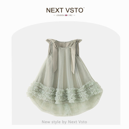 NEXTVSTO女童连衣裙网纱夏季