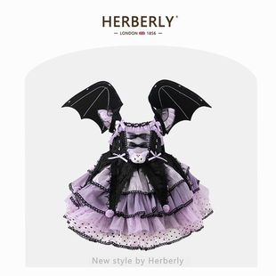 赫柏莉HERBERRY女童库洛米蓬蓬连衣裙春夏小女孩Lolita生日公主裙