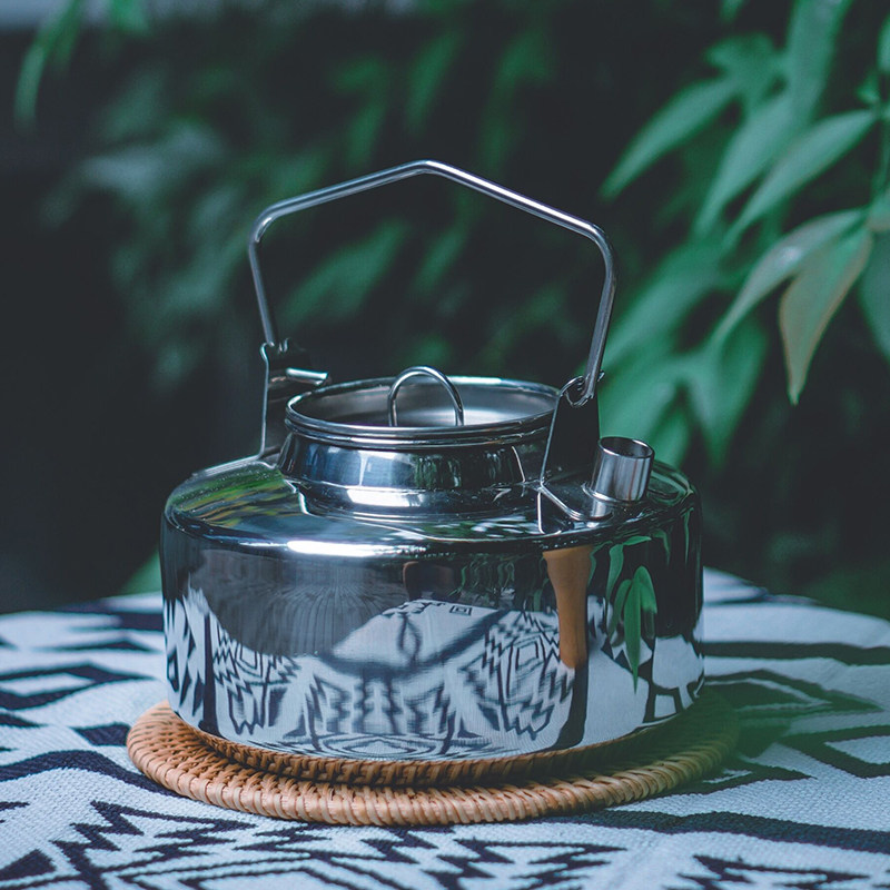 火枫新品原野不锈钢水壶户外野营锅 公园党bc复古露营装备咖啡壶