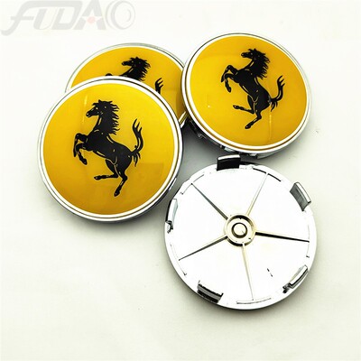 适用改装轮毂盖68mm 中心盖 法拉利轮毂标志个性汽车车轮盖65贴标