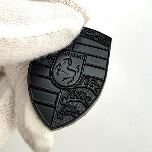 适用于保时捷卡宴macan帕拉梅拉718 911方向盘标机盖车前标改装