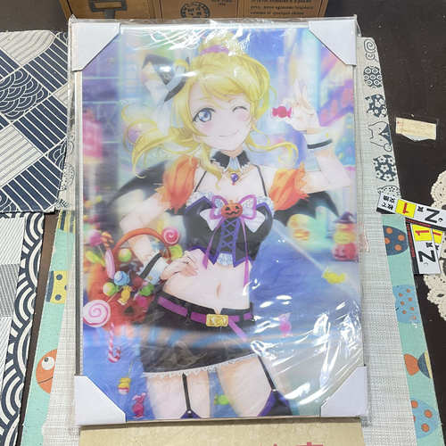 现货 正品Love Live!绚濑绘里万圣节觉醒形象3D光栅海报带相框