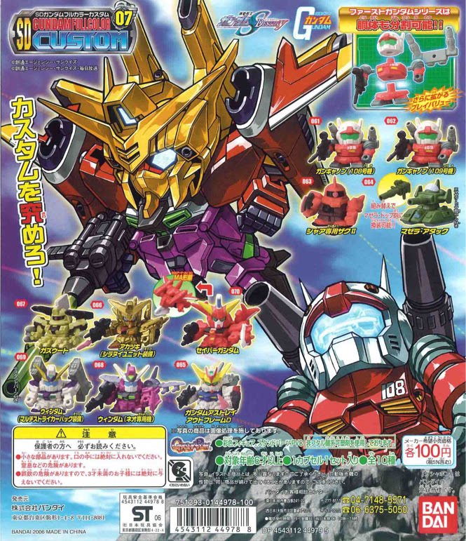 万代创通SD高达扭蛋 SDFCC 第7弹 SD Gundam Custom 食玩 盒蛋图片