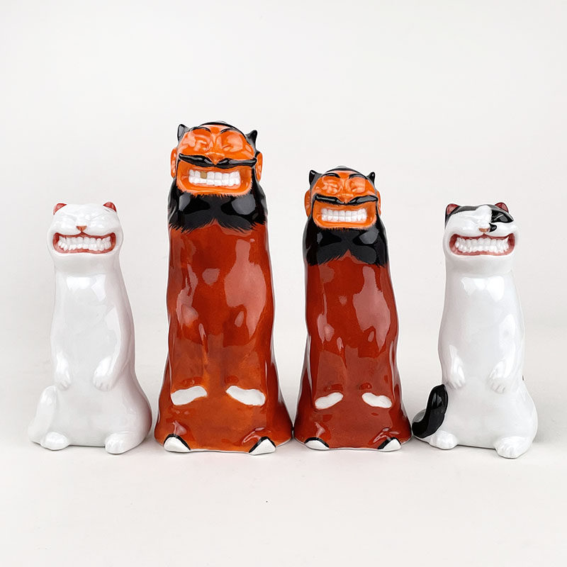 "吃不胖"钟馗 不仁斋 薛继业 钟馗摆件 客厅 钟馗 眯眼大笑猫