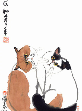 不仁斋薛继业亲笔私猫定制画