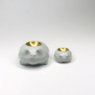 不仁斋外观专利 薛继业 惜墨如金蛤蟆笔舔 汝窑陶胎青釉 本金墨池