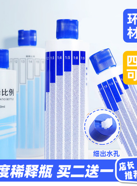 浓缩洗洁精稀释瓶刻度塑料瓶家用稀释比例瓶猫宠物沐浴配比分装瓶