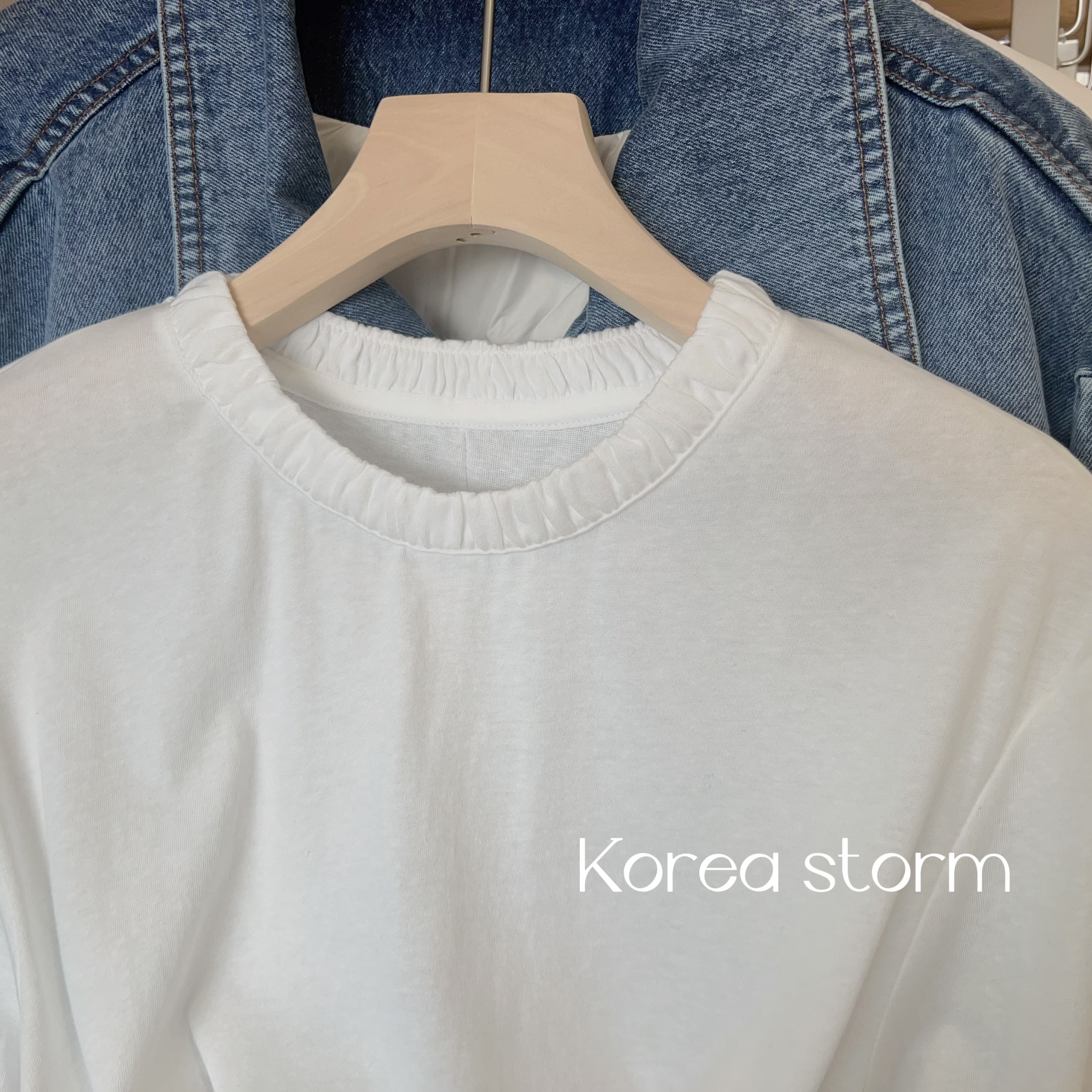 韩国one 领口褶皱设计舒适好穿圆领套头贝壳扣长袖叠搭打底T恤,女装/女士精品,T恤,淘宝优惠券,粉丝福利购,淘宝优惠卷