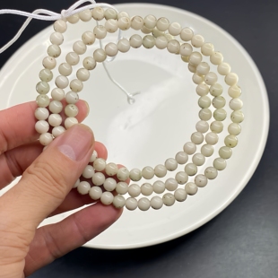 火龙果糯白6圆一体超大留白骨瓷白石玉海南星月菩提子108佛珠手串