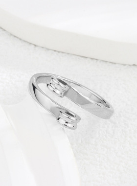 女款时尚简约轻奢风个性开口戒指