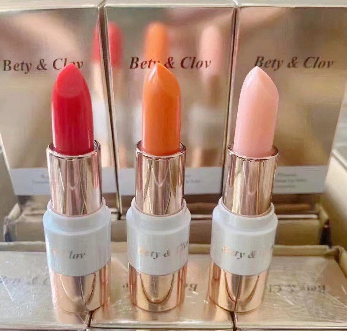 正品包邮贝茵希花漾焕彩温变润唇膏柔软细腻保湿不粘腻变色口红