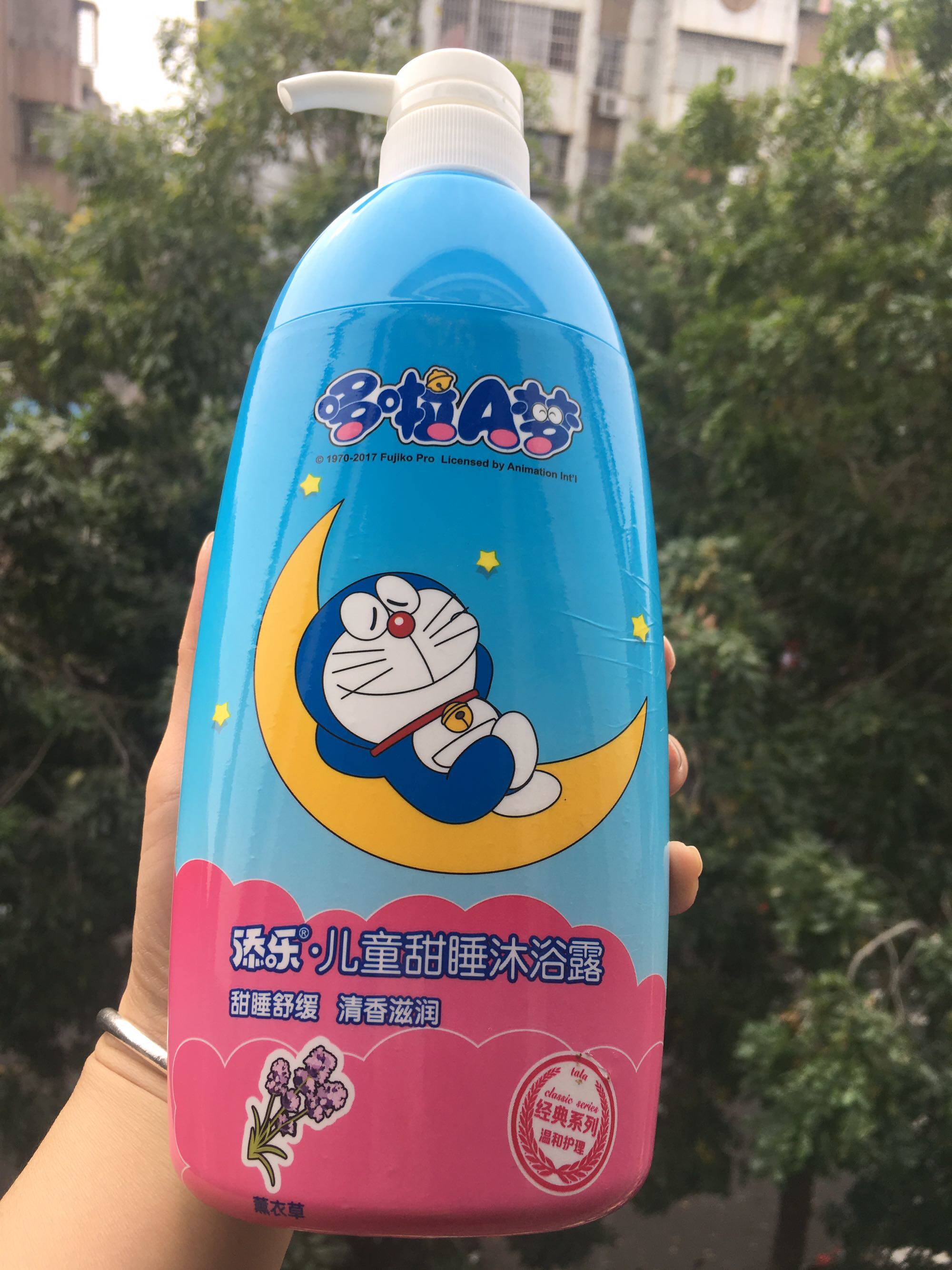 哆啦a梦儿童少女甜睡沐浴露 720ml薰衣草清香滋润温和舒缓沐浴露
