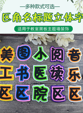 diy区域指示牌标题幼儿园环创