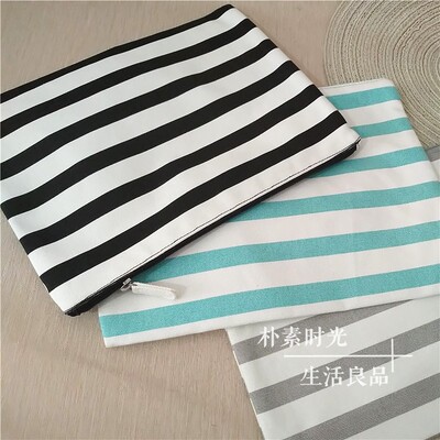 帆布面料A4防水拉链文件袋