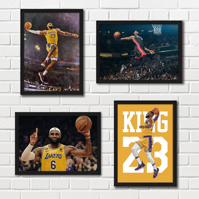 勒布朗詹姆斯相框海报 LeBron James 小皇帝湖人NBA得分王装饰画