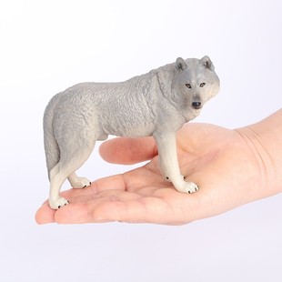 狼大灰狼白狼模型仿真狼野生动物早教认知儿童玩具玩偶摆件
