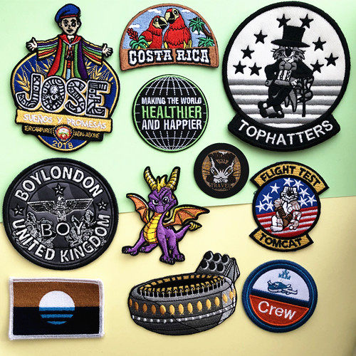 tom猫衣服装饰贴布贴花恐龙刺绣徽章tophatters高帽雄猫boy标乔斯