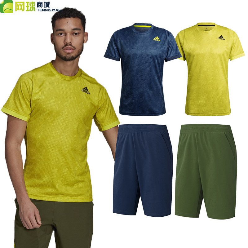 Adidas阿迪达斯网球服男23法网短袖t恤速干运动短裤GQ2220 GU0762