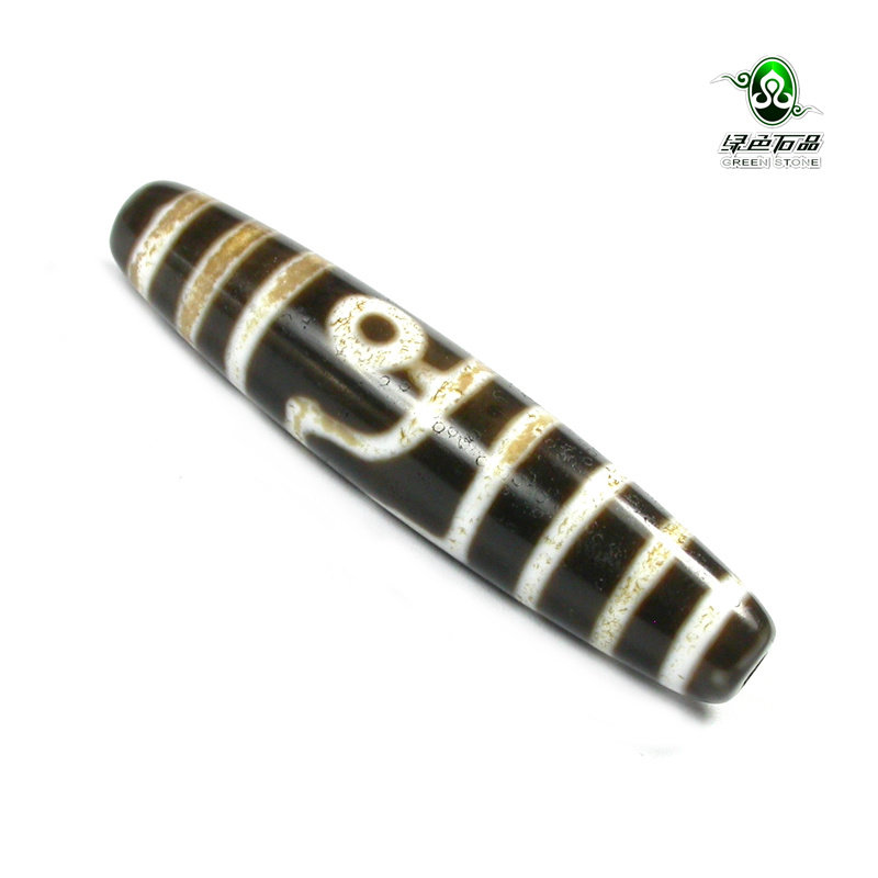 实物拍照 西藏老矿玉髓古法工艺二眼天珠挂坠 送证书zs4479