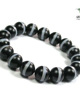 保真西藏玉髓手链一线药师珠